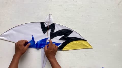 How to make a kite racing kite from coconut sticks - layangan balap