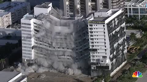 See Controlled Implosion Of Miami Beach's Historic Deauville Hotel
