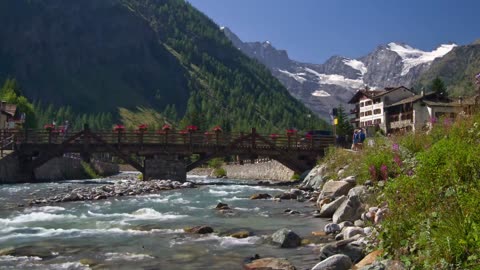 Alps | Landscapes | waterfall | Lake