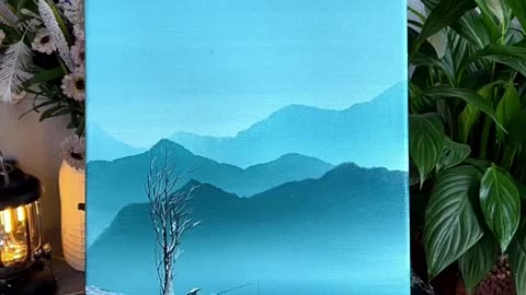 Easy simple blue painting