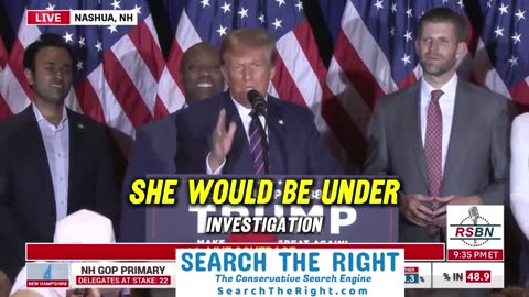 Donald Trump Says If Nikki Haley Won, She Would Be Under Investigation In 15 Minutes