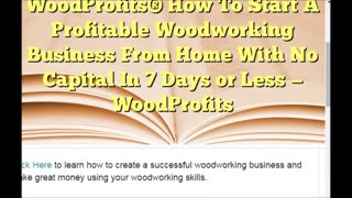 Making Money Wood Working