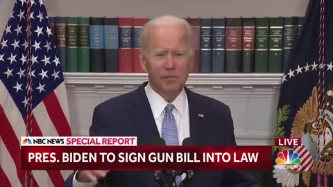 President Biden Signs Landmark Gun Legislation Into Law : 'Lives Will Be Saved'