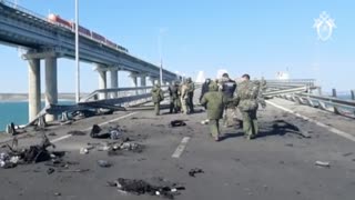 Strategic bridge connecting Crimea to the Russian mainland collapses in explosion, at least 3 killed