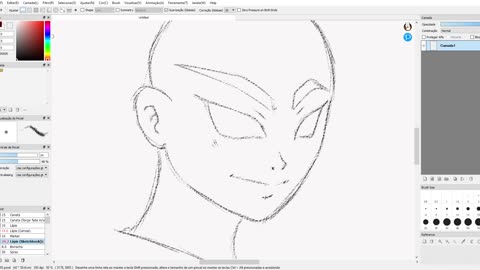 Drawing Easy Head Sketch for Beginners (FireAlpaca)