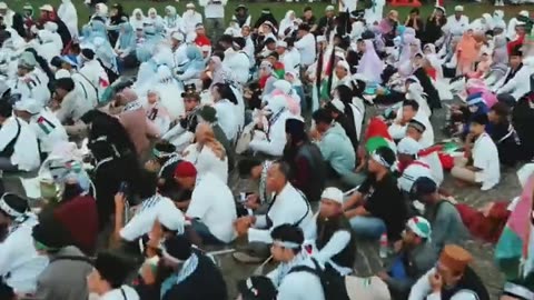 Massive pro-Palestine Hamas protest in Jakarta, Indonesia