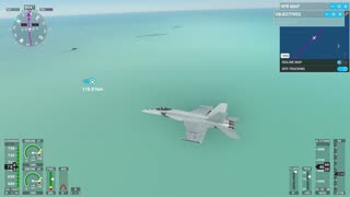 F18 full afterburner scramble from aircraft carrier to Miami Int.