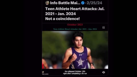 X Post: A Compilation of TV News Headlines On Athlete Deaths Between 2021 and 2024