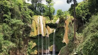 Beautiful water falling in the wonderful forest