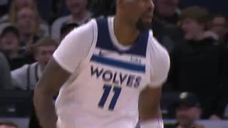 NBA - Naz Reid elevates on the fastbreak and finishes with a one-handed jam! Timberwolves-Rockets