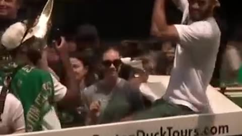 Boston Celtics celebrate championship with duck boat parade