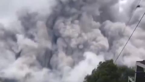 Mount Merapi, located in Indonesia, experiences a volcanic eruption.