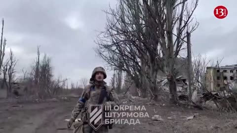 Combat footage of Ukrainian fighters outside of the occupied Avdiivka city