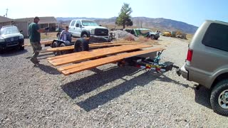 WE GET A NEW BIG TEX 20FT CAR TRAILER AND NEED TO SEAL THE WOOD (PART 1)