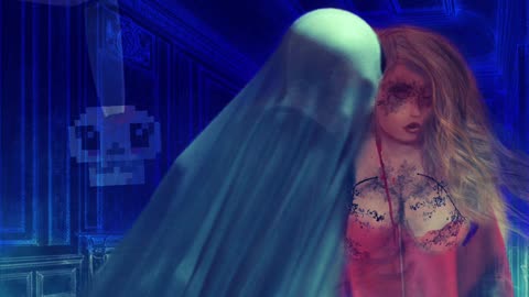 Haunted Halloween Party Horror Animation Clip Woman in Costume