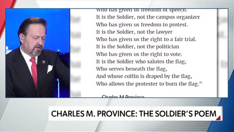 The Soldier's Poem. Sebastian Gorka on NEWSMAX
