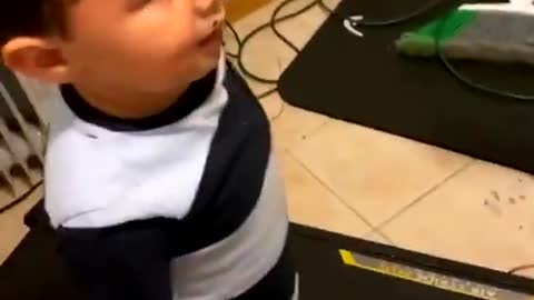 Little Kid On Treadmill Viral Video.mp4