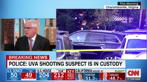 Police chief learns shooting suspect is in custody on live TV. See his reaction