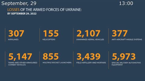 🇷🇺 September 29, 2022,The Special Military Operation in Ukraine Briefing by Russian Defense Ministry