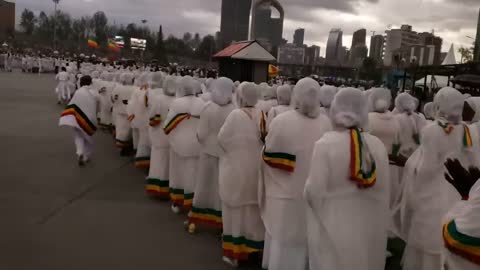 Ethiopia cross celebration