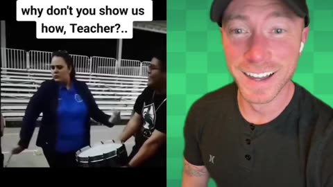 Drum Teacher Shows How Its Done Reaction