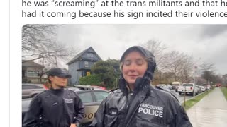 ABSOLUTELY SHOCKING SHARE SHARE SHARE! “F** You!” Trans Individuals Launch Violent, Bloody Assault on Canadian Conservative Activist During Rally – Vancouver BC Police Tell Major Lie About Incident Afterwards. Police scared to arrest trans cult terr