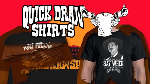 Quick Draw Shirts - Roku Advertisement