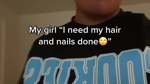 My girl "I need my hair and nails done