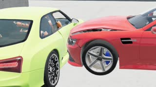 Crash test #3.1 - Hirochi eSBR 800 vs ETK Kc6t - 30 km/h #shorts #beamng #beamng_drive