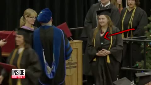 Mom walks in college graduation 🎓 with her newly born baby 🍼