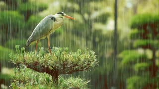 Relaxing Rain Sound with birds
