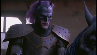 Batman in a dark 1980's fantasy film