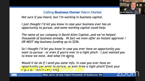 Loan Sales Grow Your Affiliate Network Business Funding Basic Training 02/07/24