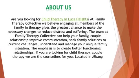 Are you looking for Child Therapy in Luca Heights?