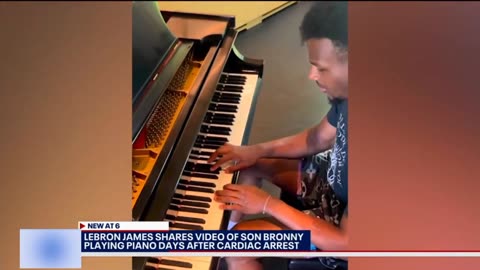 Bronny james playing piano after cardiac arrest