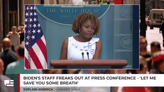 Biden's Staff Freaks Out At Press Conference - 'Let Me Save You Some Breath