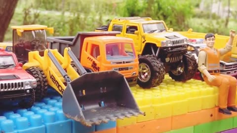 Build Bridge Blocks Toys for Children - Construction vehicles for kids