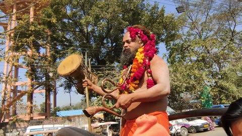 Culture of India, Kumbh Mela 2021, Haridwar, India, Saints enter the city. 3rd vidio