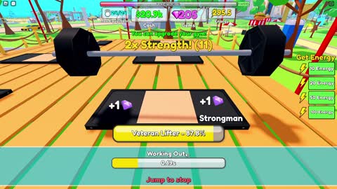 I played Gym Tycoon on Roblox and got to level 9!