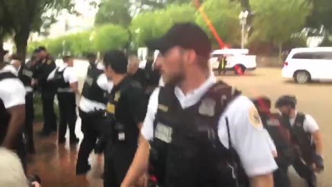 July 4 2019 DC 1.2 commies burn flag and throw it at secret service members