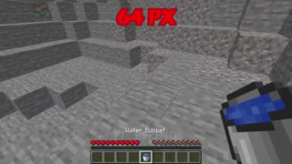 water bucket MLG with 1px, 4px, 8px, 16px, 64px