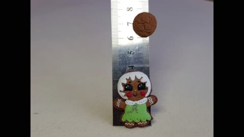Small needle holder for a craftswoman FAIRY gingerbread GIRL by AnneAlArt. Cross stitch magnet.