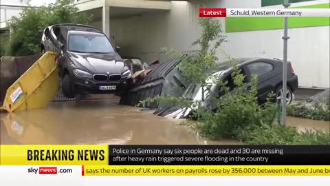 30 missing after houses collapse during severe floods in Germany