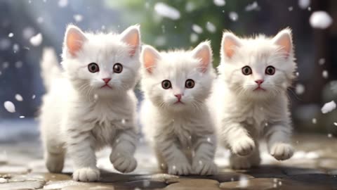 Adorable White Cats 🐈