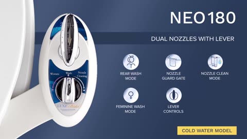 LUXE Bidet NEO 185 - Self-Cleaning, Dual Nozzle, Non-Electric Bidet Attachment for Toilet