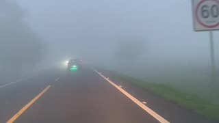 Foggy Afternoon Drive Down to Cuesta de Piedra from Volcan - Chiriqui, Panama