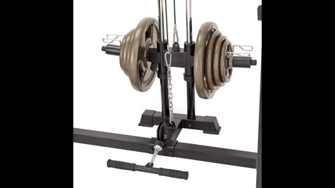 papababe Power Cage, Squat Rack 1200lb Capacity with 2 Extra J-Hooks for Strength Training