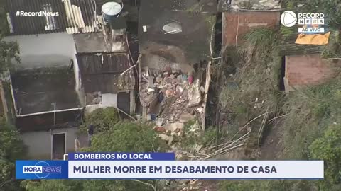 Mulher morre após desabamento de casa no Rio Comprido (RJ)