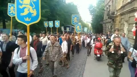 Ukraine Celebrates Galicia SS-Division