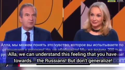 Rampant Russophobia live in french TV. Russians are simply cockroaches ?